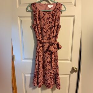 Elle Pink Floral Midi Dress